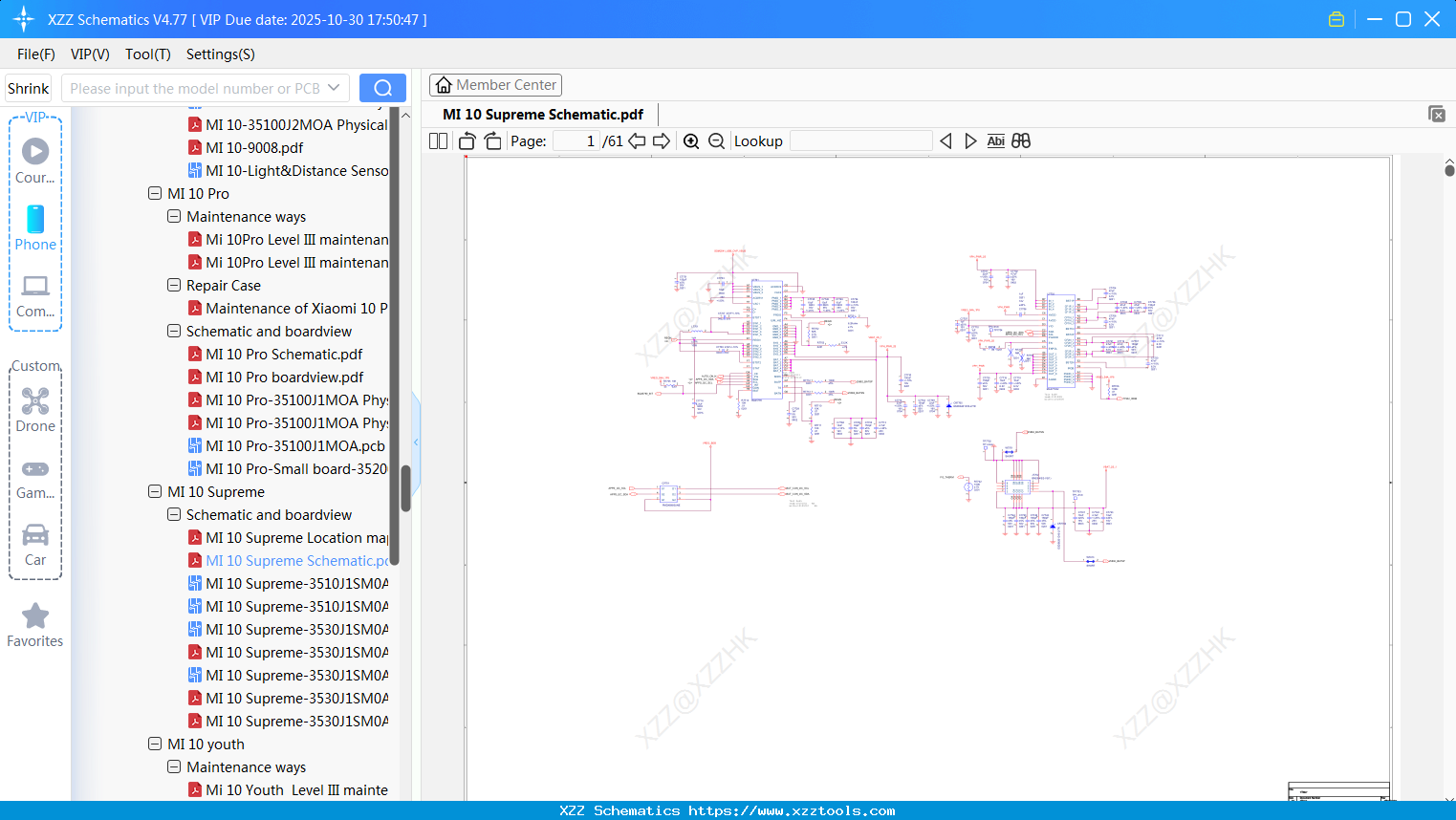 Xiaomi MI 10 Supreme Schematic
